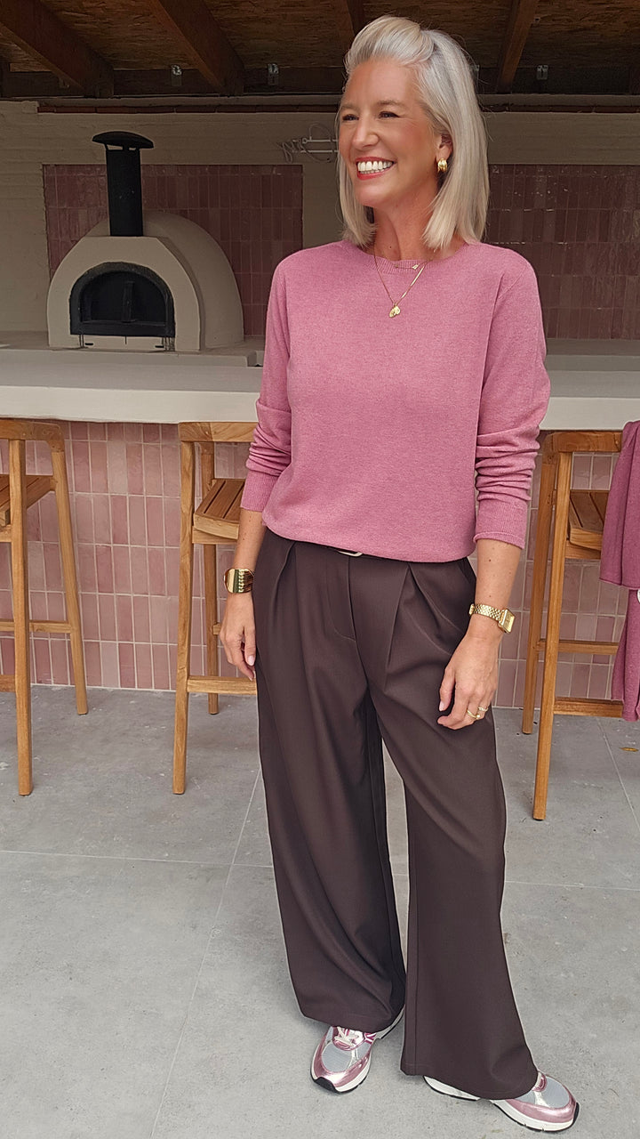 YVI knit dusty rose