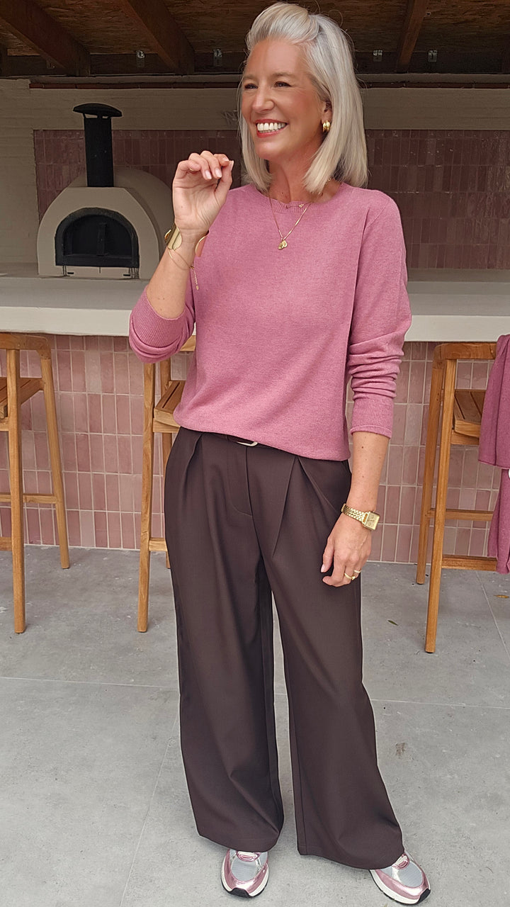 YVI knit dusty rose