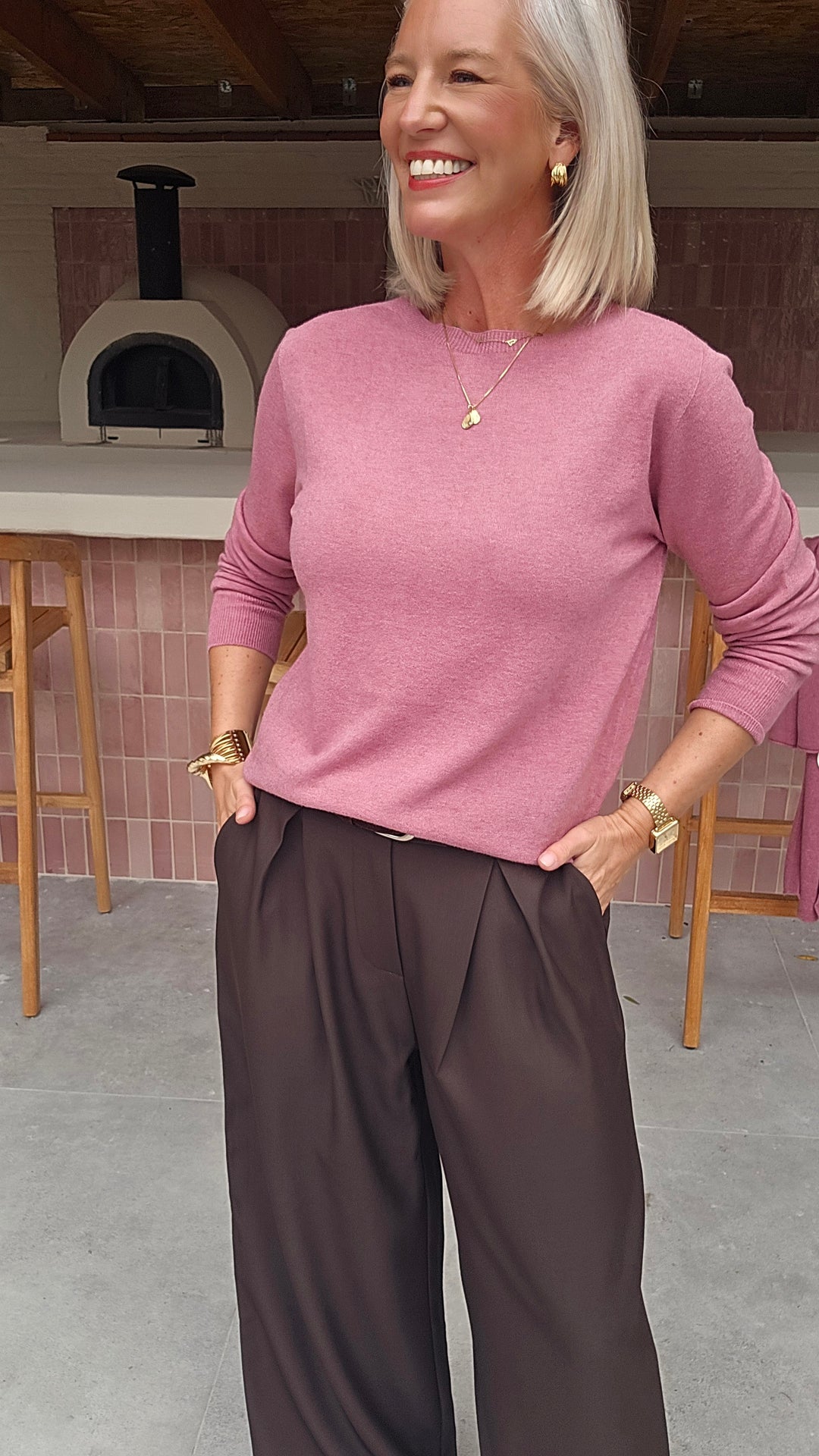 YVI knit dusty rose