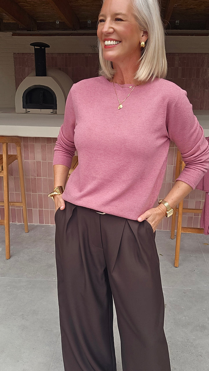 YVI knit dusty rose