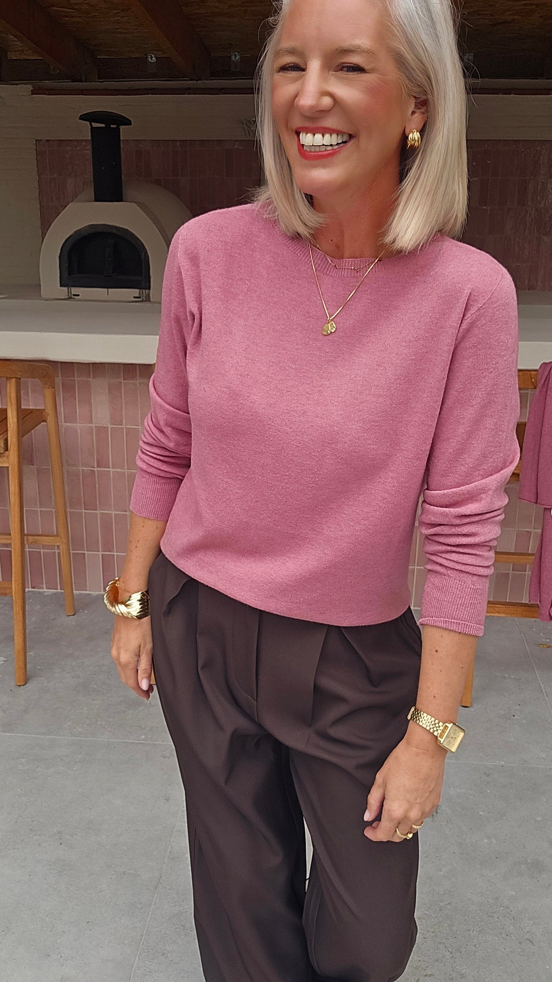 YVI knit dusty rose