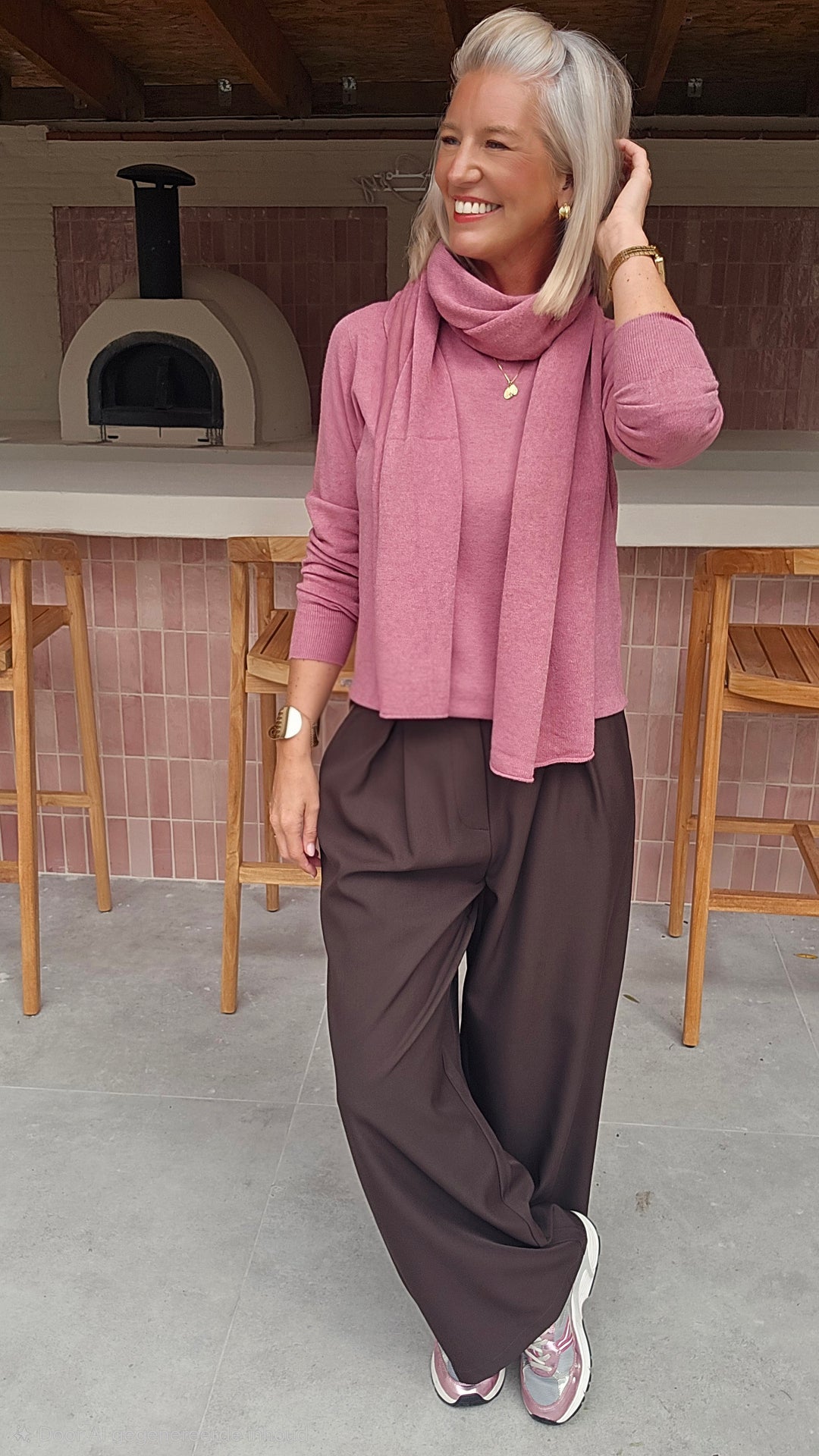 YVI scarf dusty rose