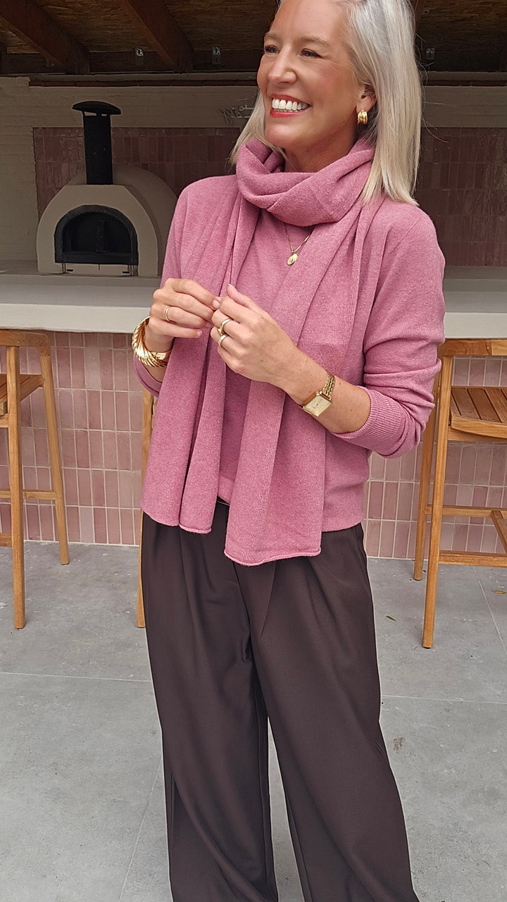 YVI scarf dusty rose