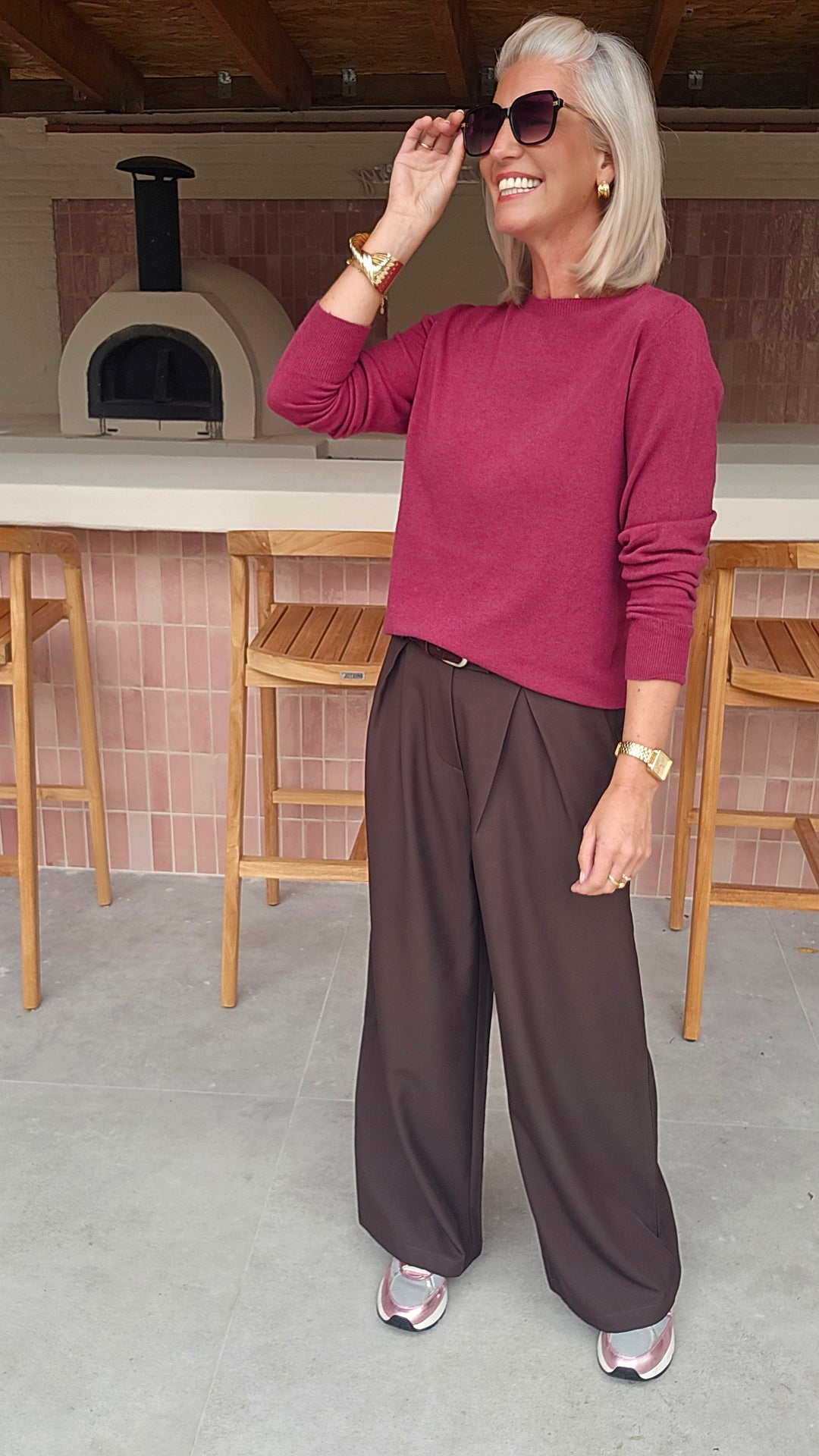 YVI knit burgundy
