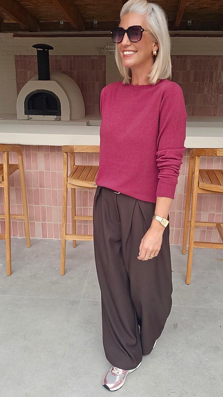 YVI knit burgundy