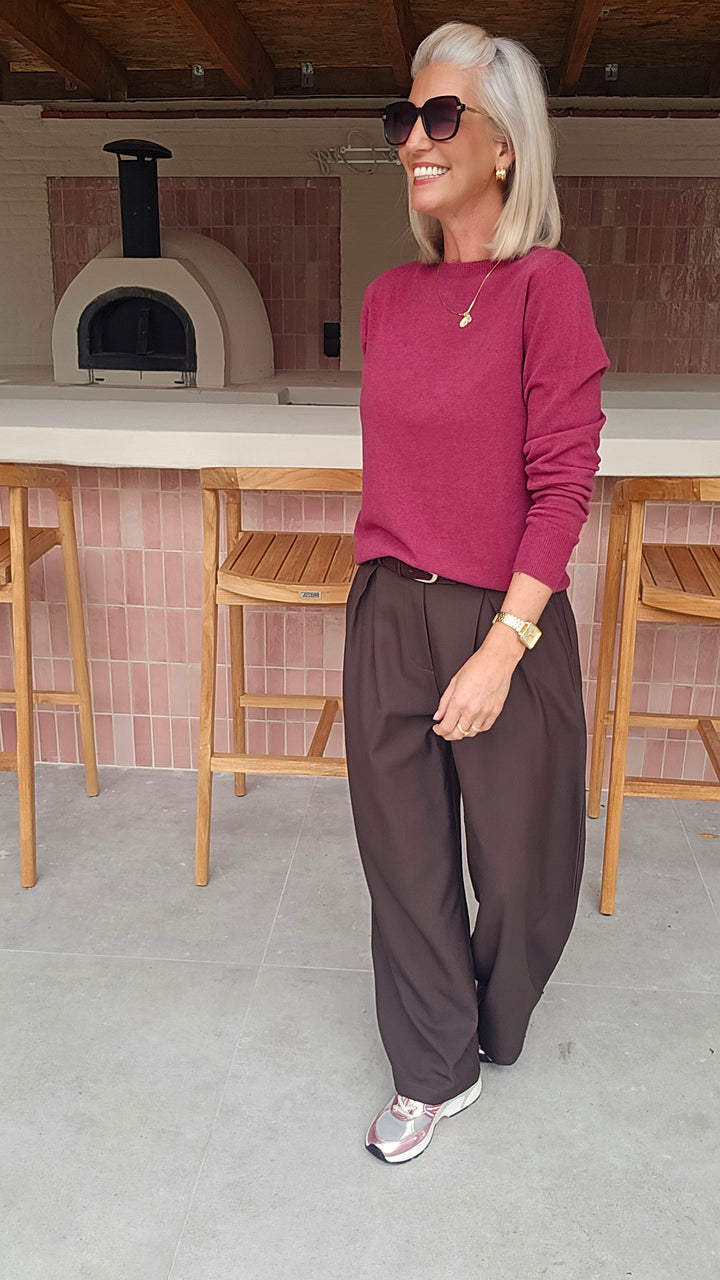 YVI knit burgundy
