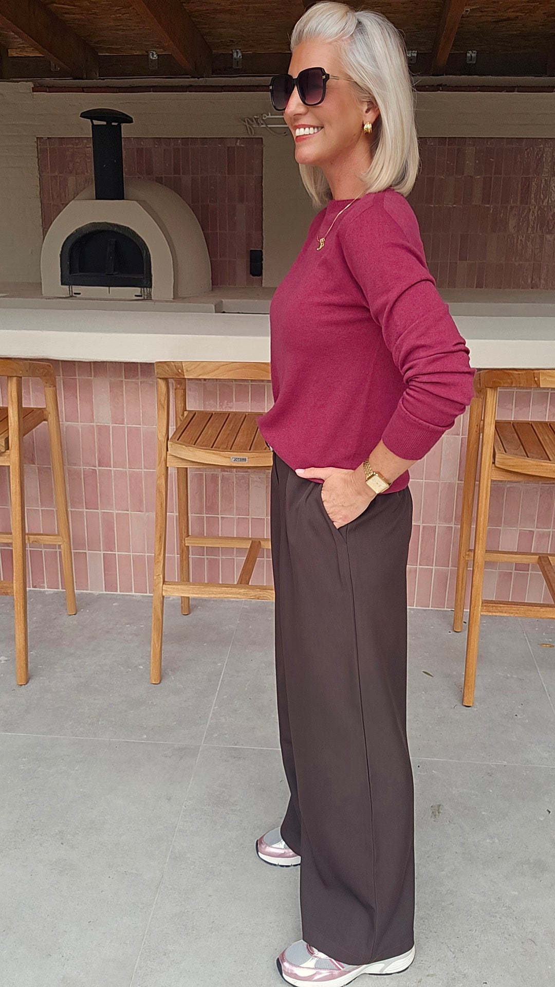 YVI knit burgundy