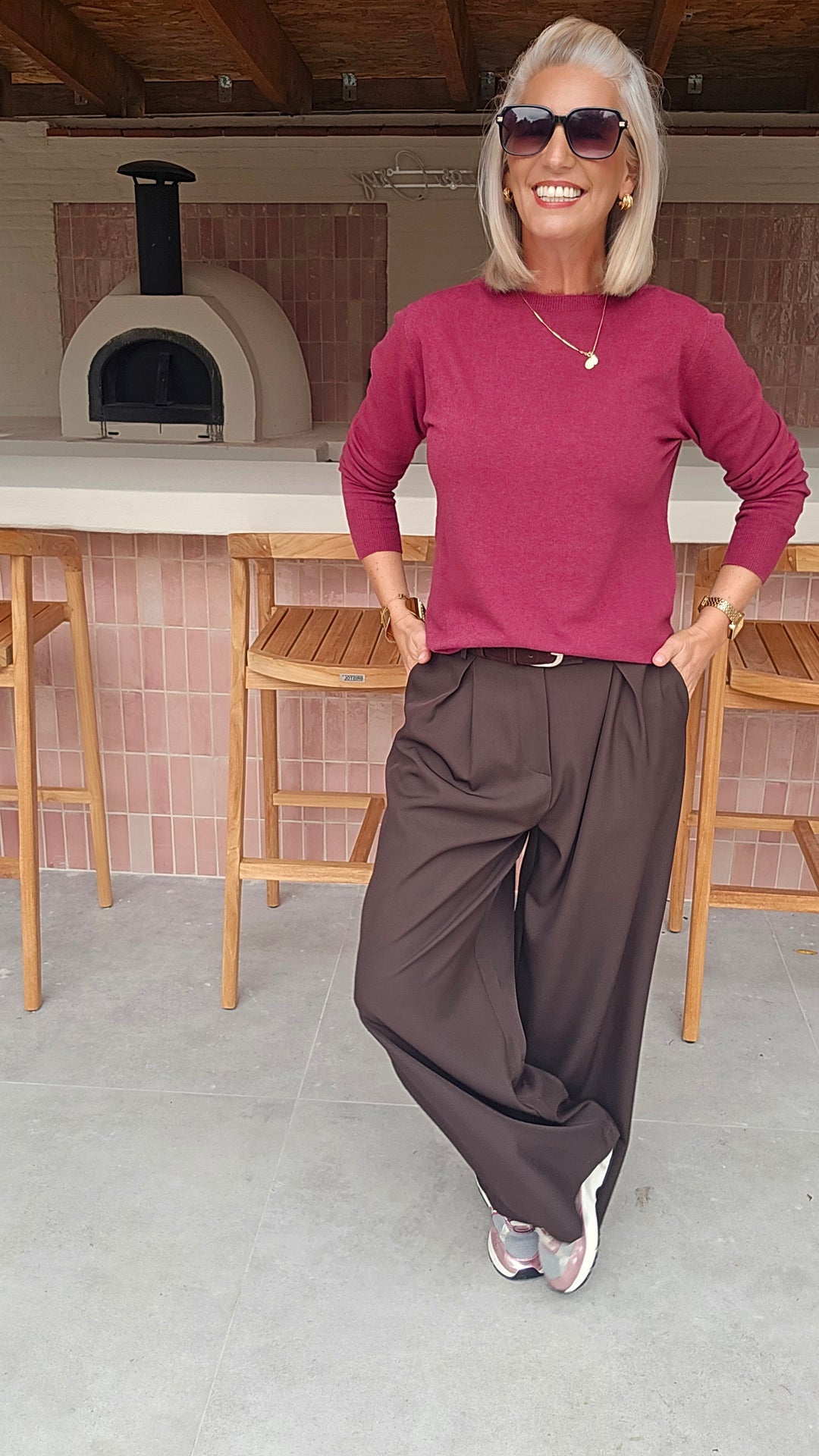 YVI knit burgundy