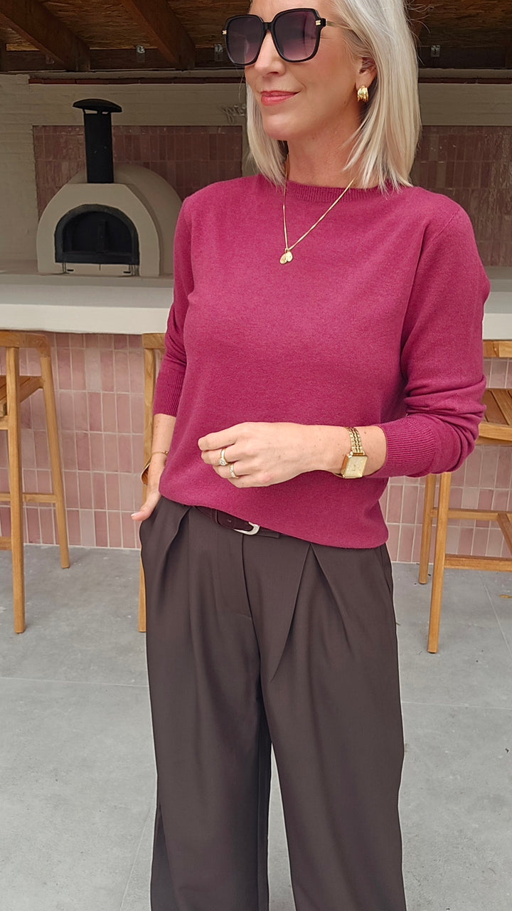 YVI knit burgundy