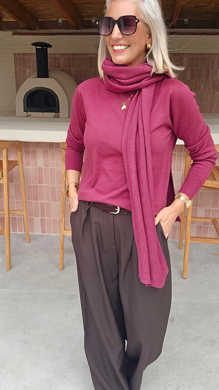 YVI scarf burgundy