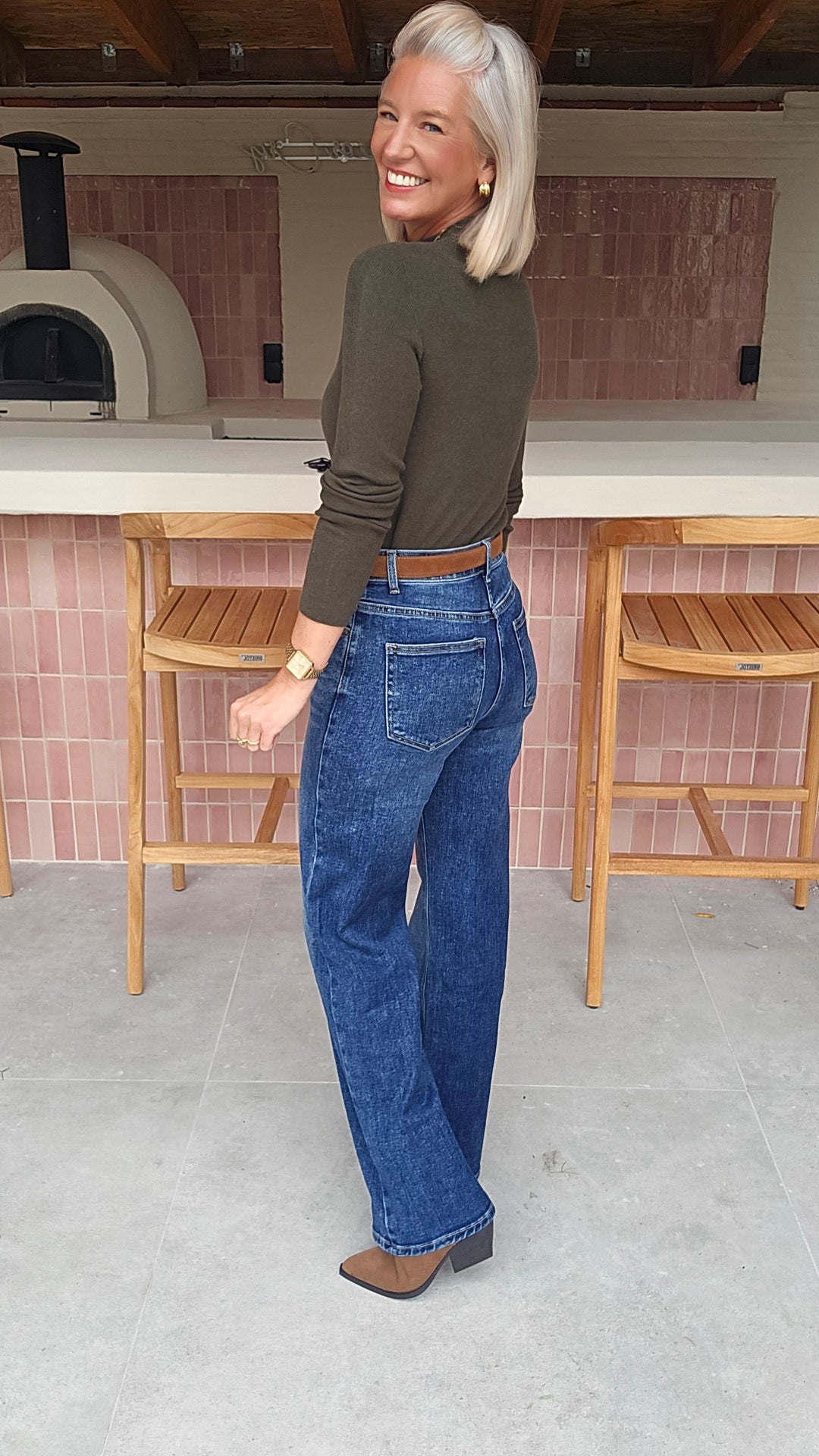ROSALYN wide leg jeans darker blue