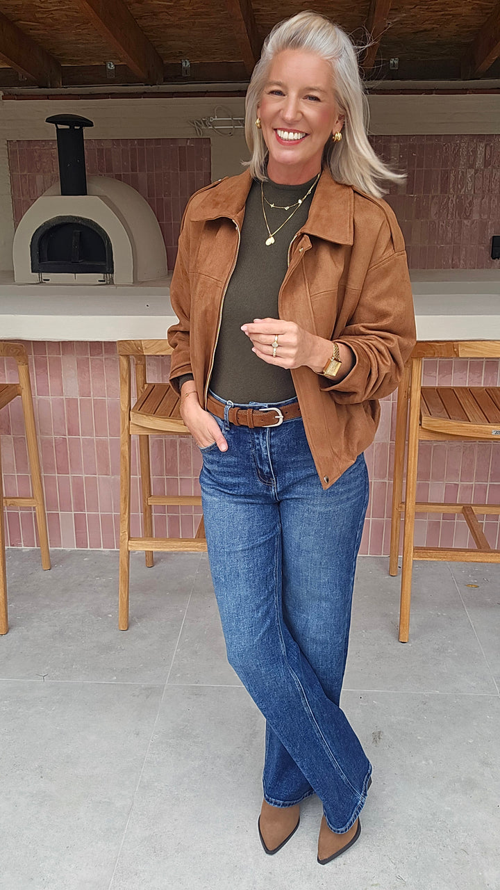 ROSALYN wide leg jeans darker blue