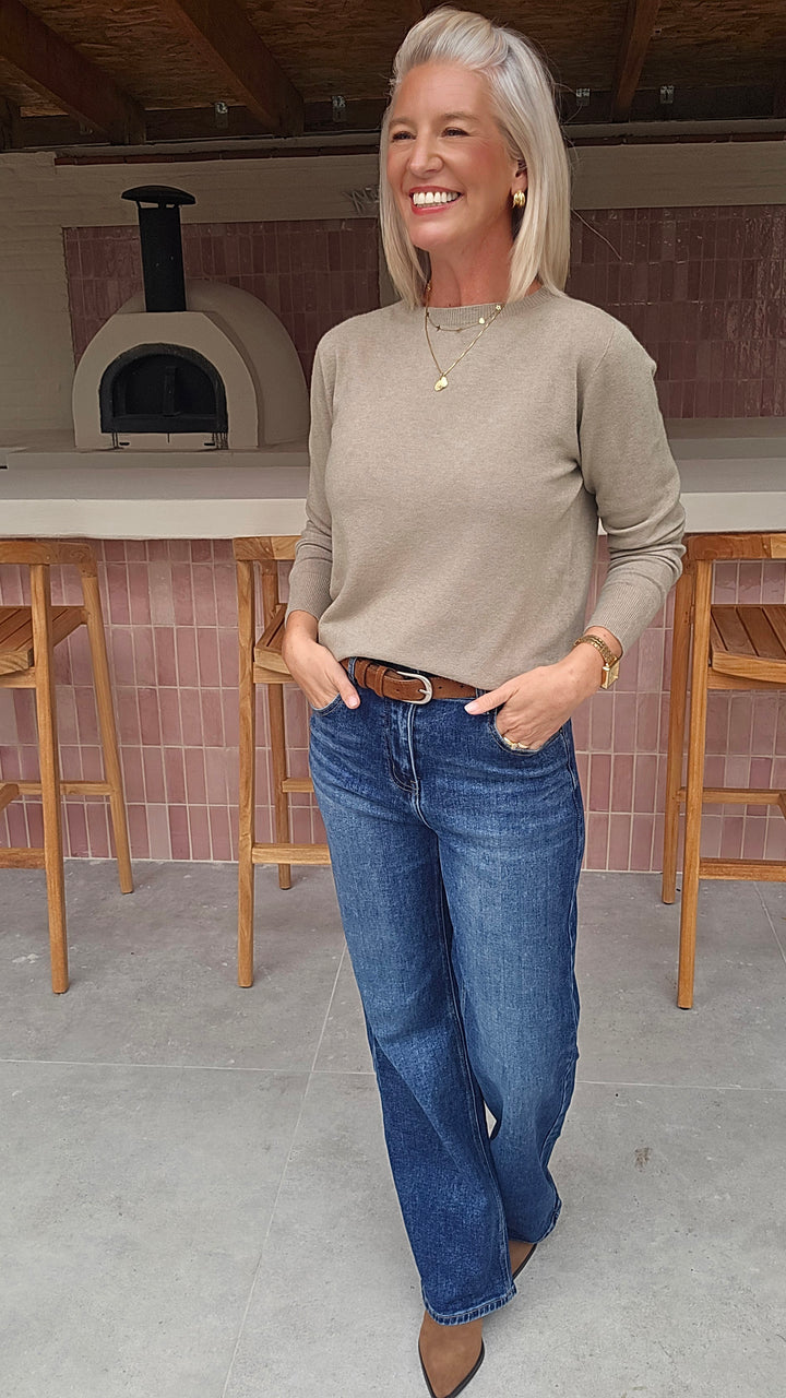 YVI knit sage taupe