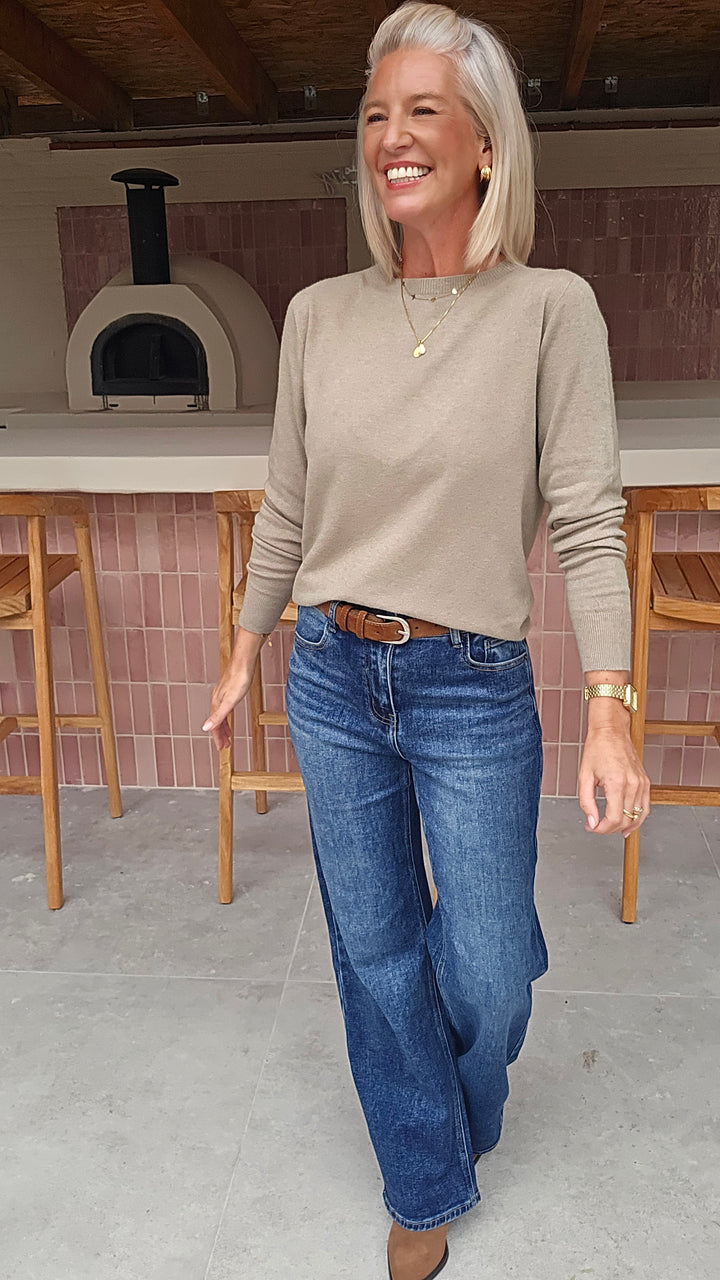 YVI knit sage taupe