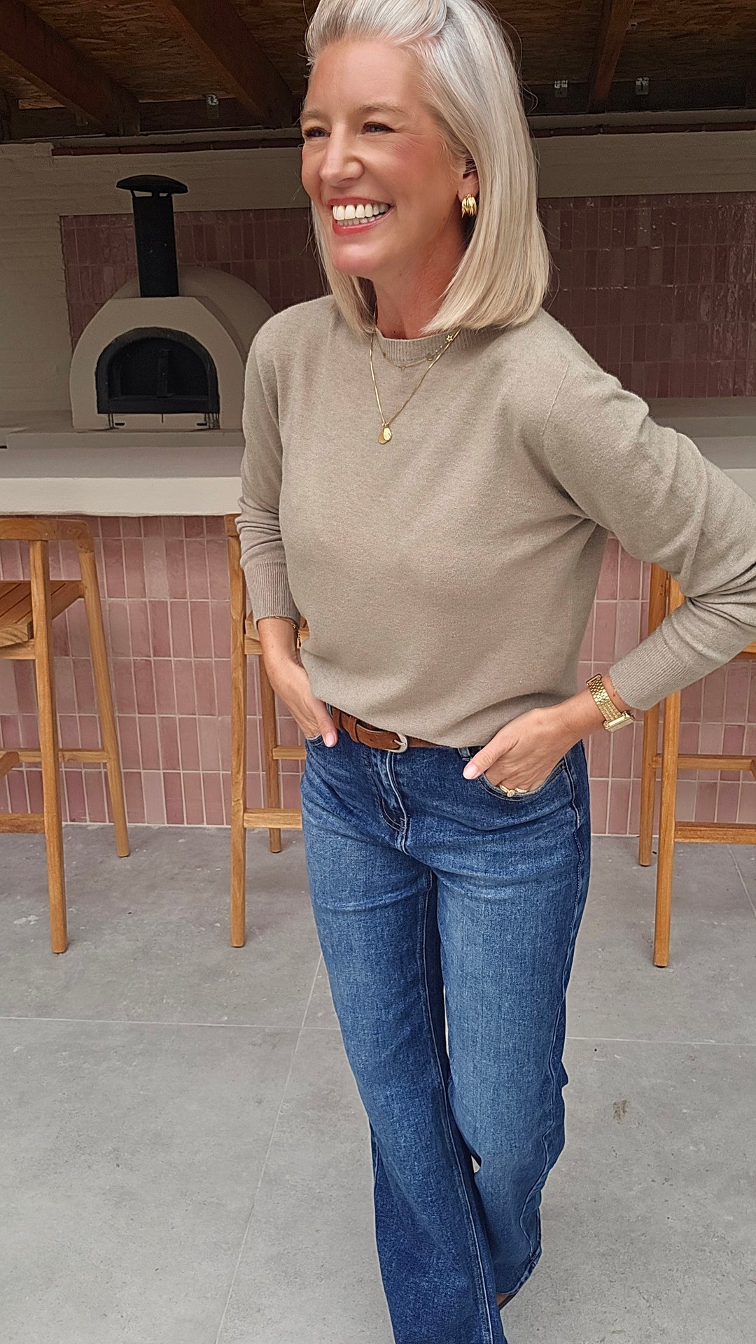 YVI knit sage taupe