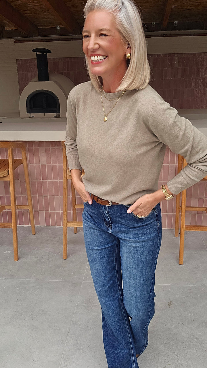 YVI knit sage taupe