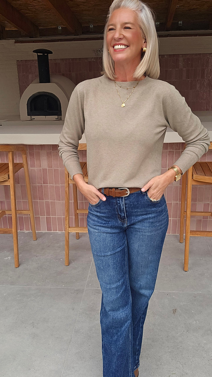 YVI knit sage taupe