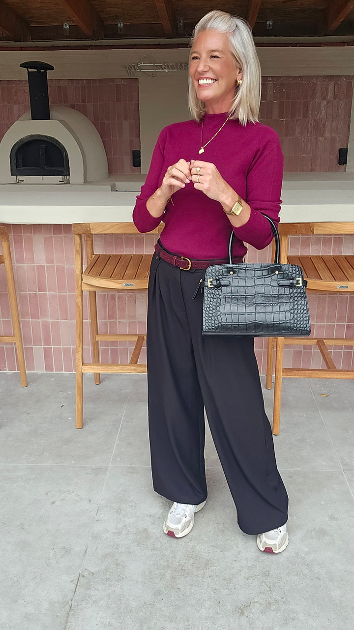 CELIA basic knit burgundy