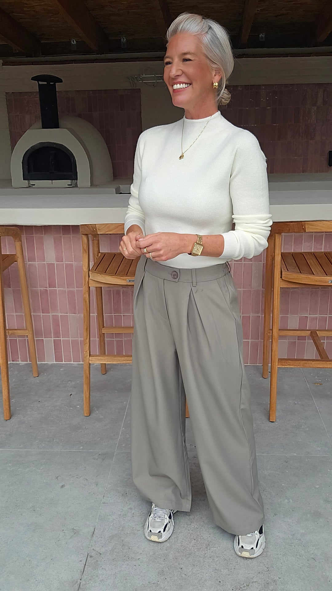CELIA basic knit ecru