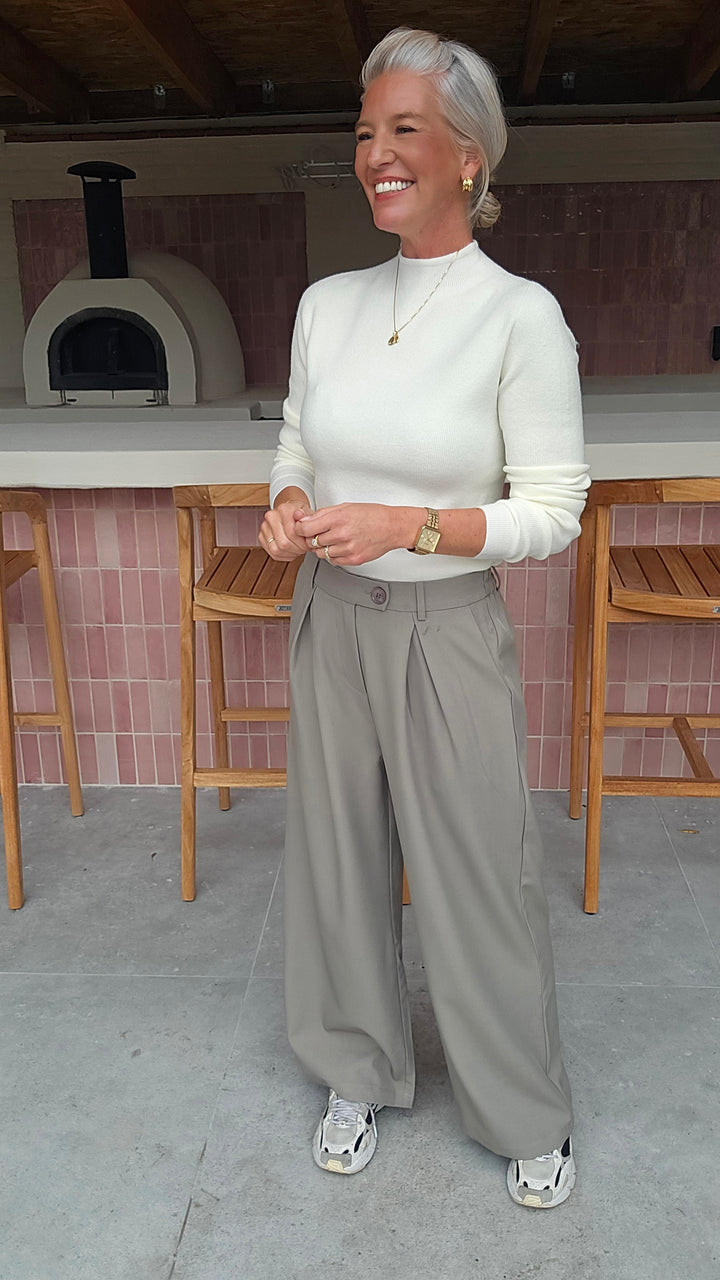 CELIA basic knit ecru