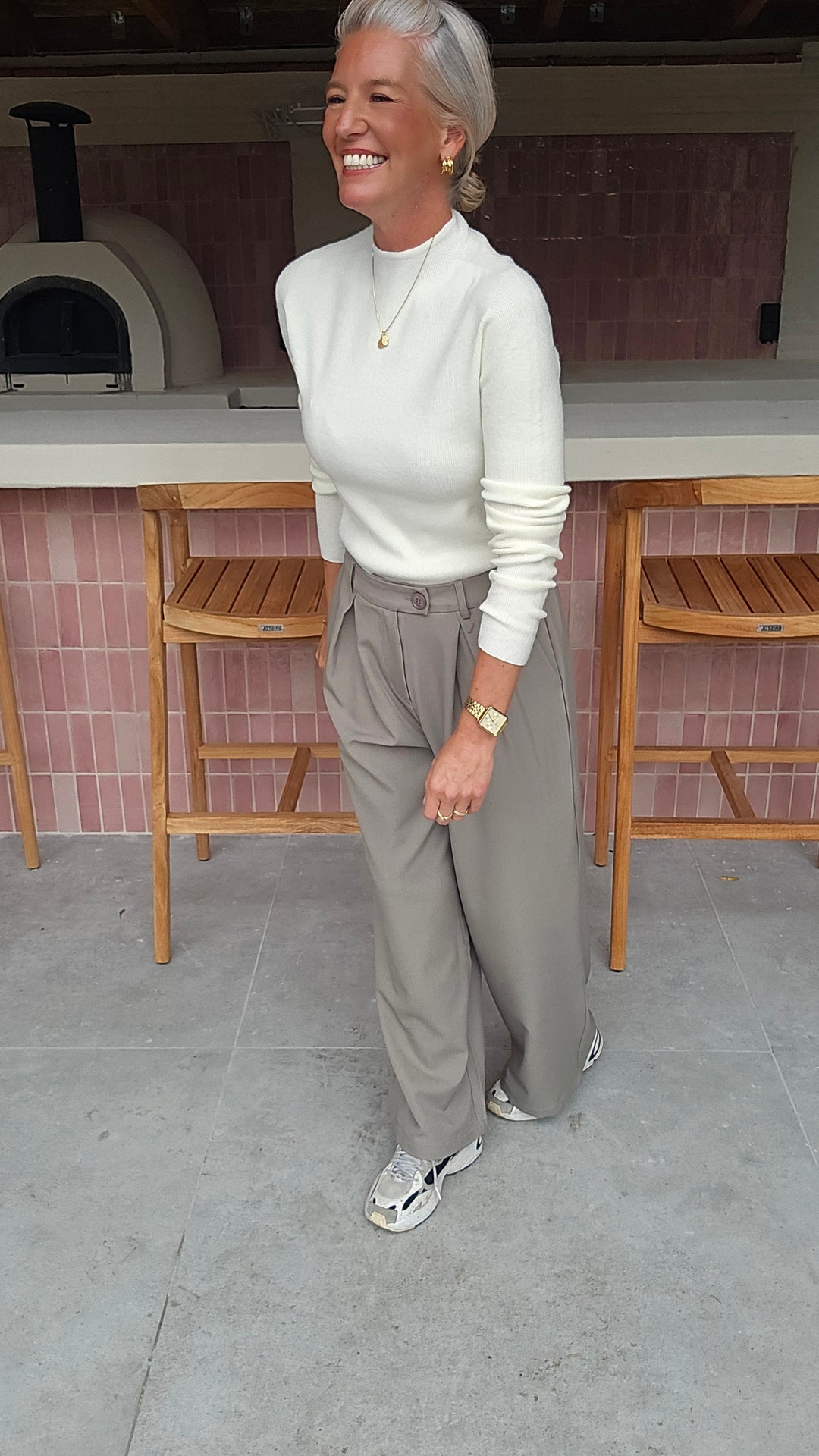 CELIA basic knit ecru