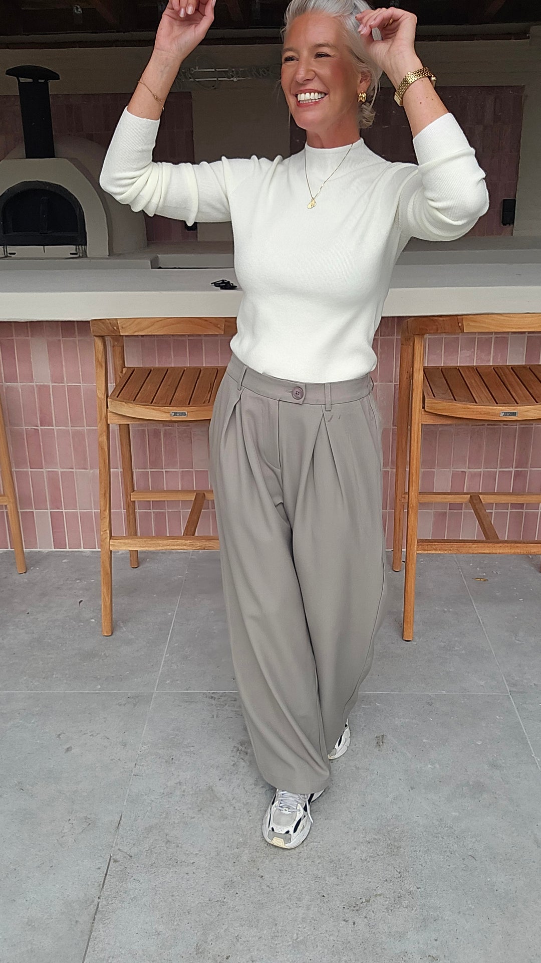 CELIA basic knit ecru
