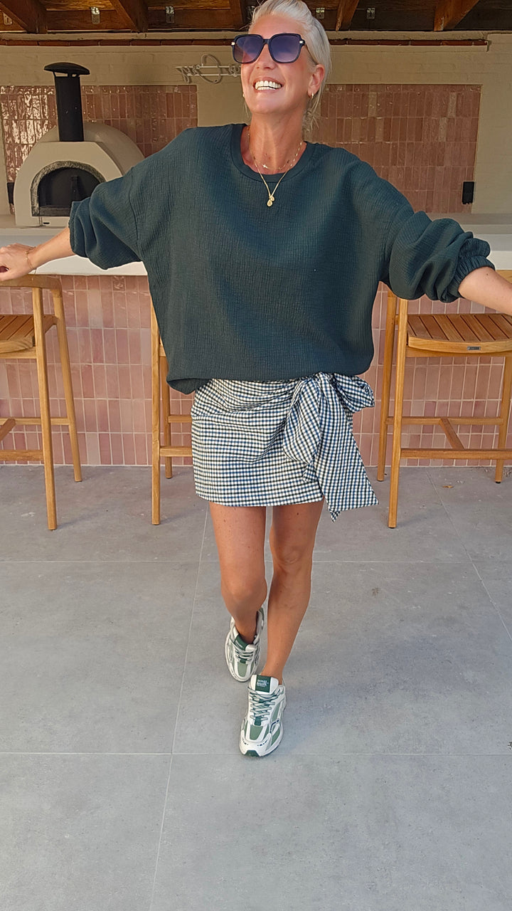 VIKI skort khaki blue