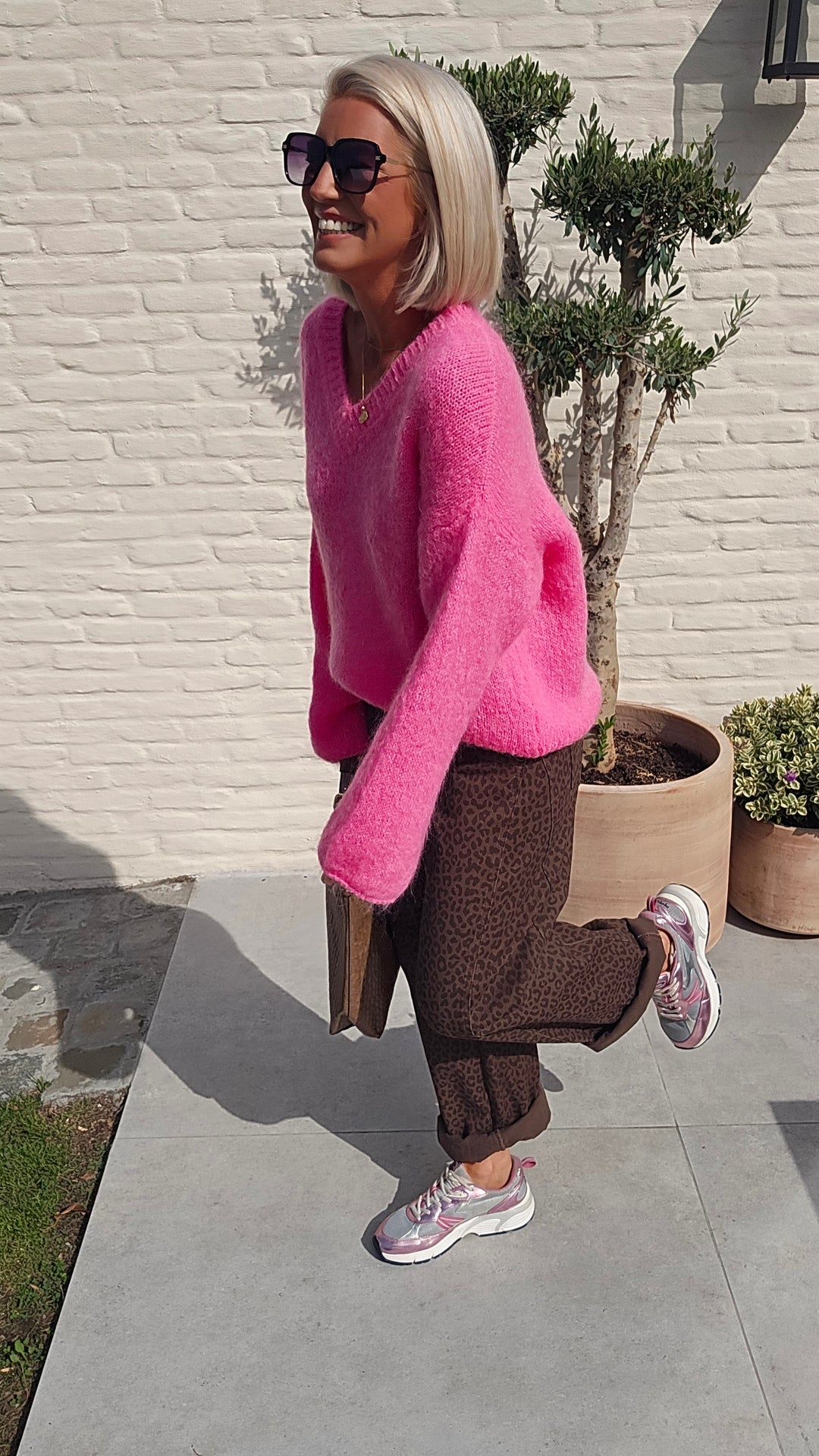 GIGI mohair knit candy pink