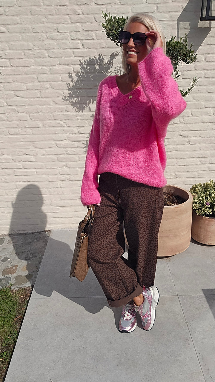 GIGI mohair knit candy pink