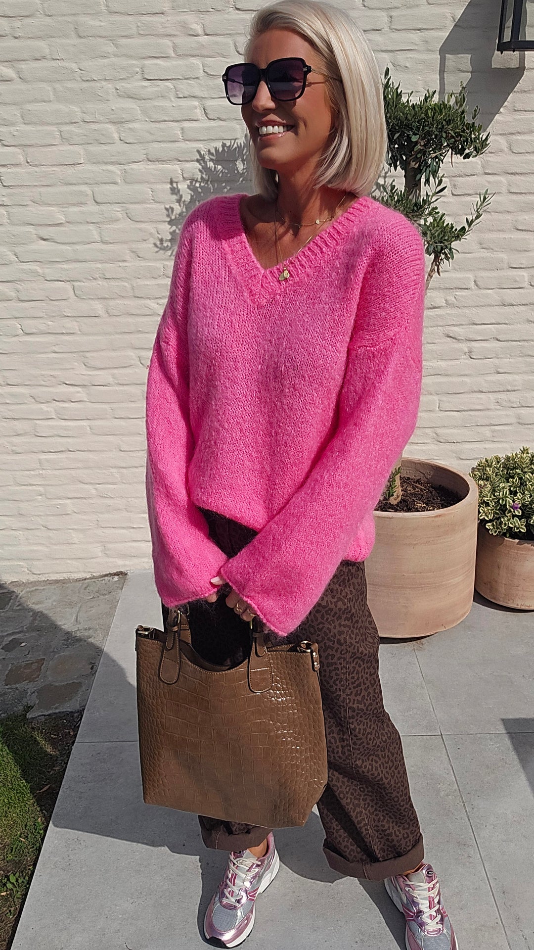 GIGI mohair knit candy pink