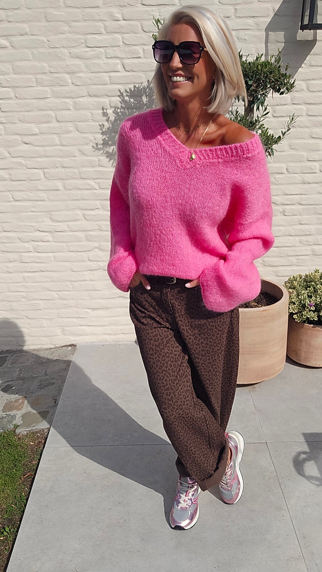 GIGI mohair knit candy pink