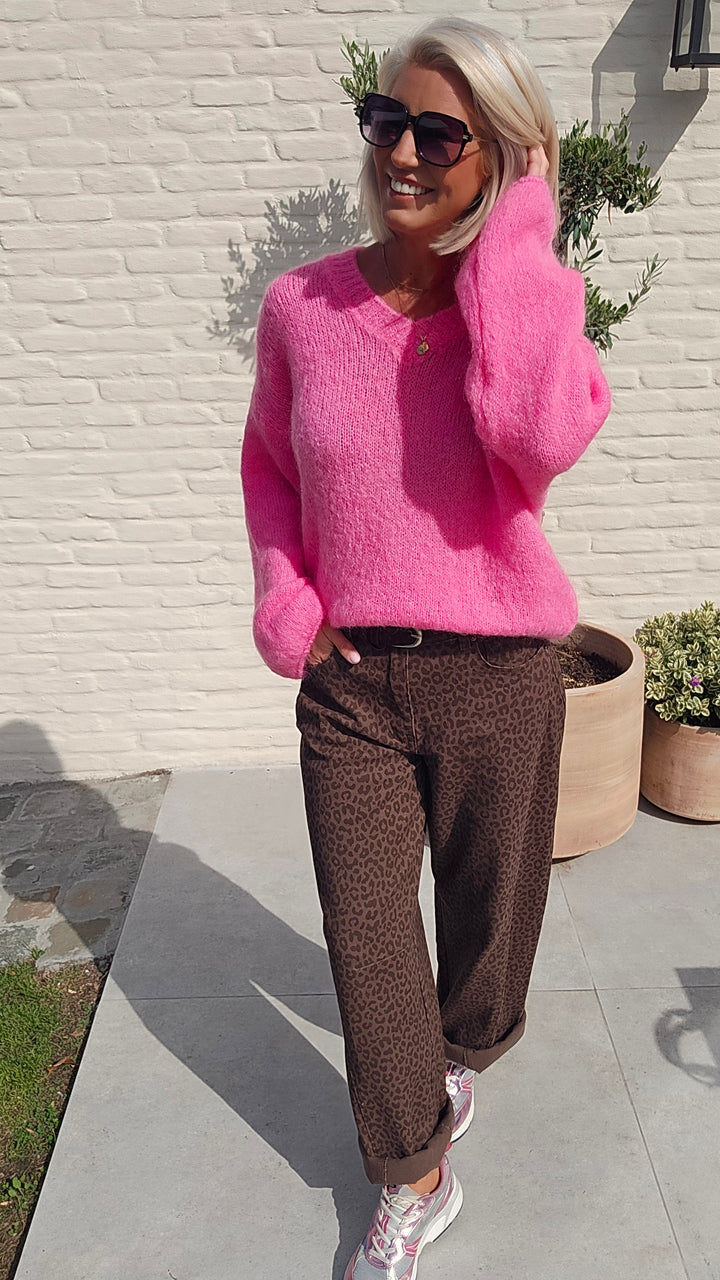 GIGI mohair knit candy pink