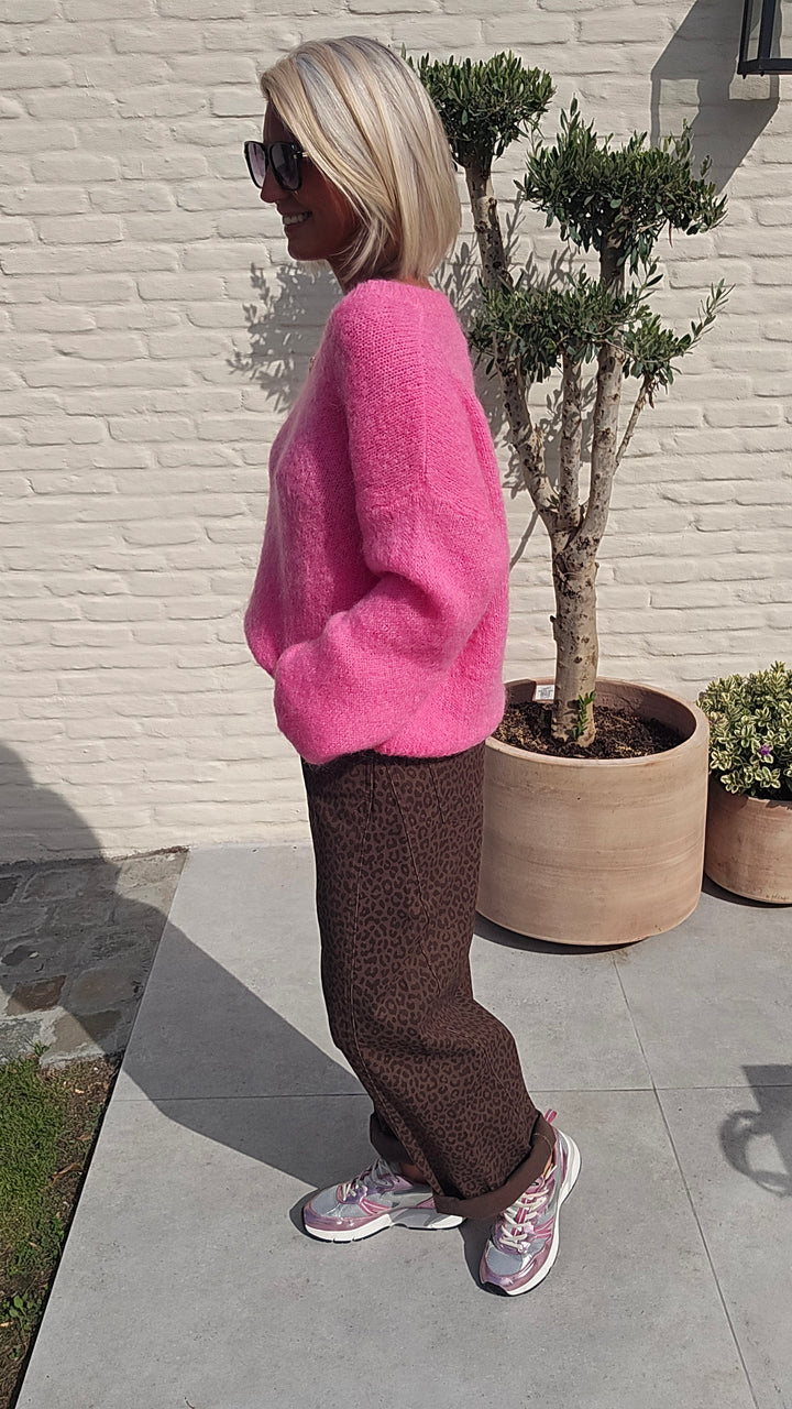 GIGI mohair knit candy pink