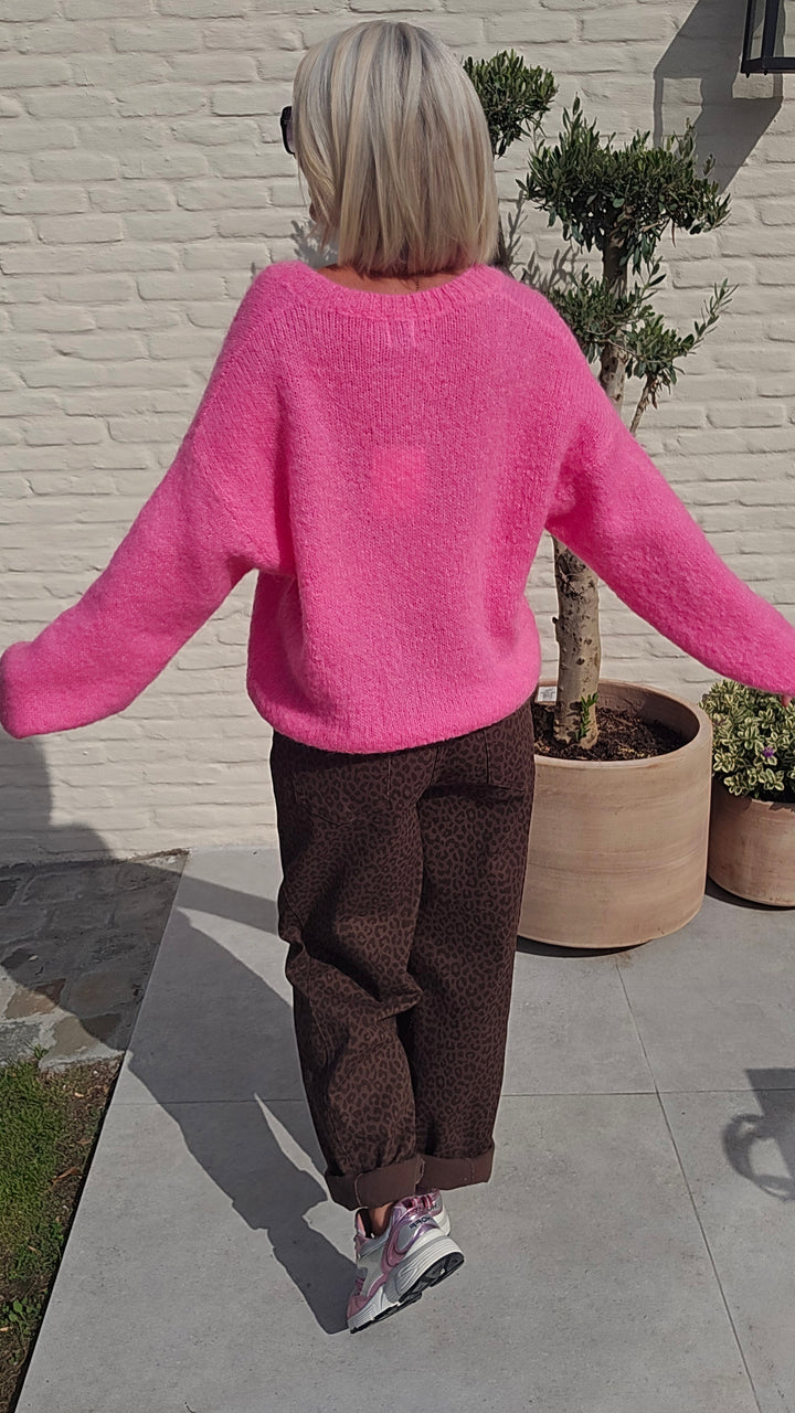 GIGI mohair knit candy pink