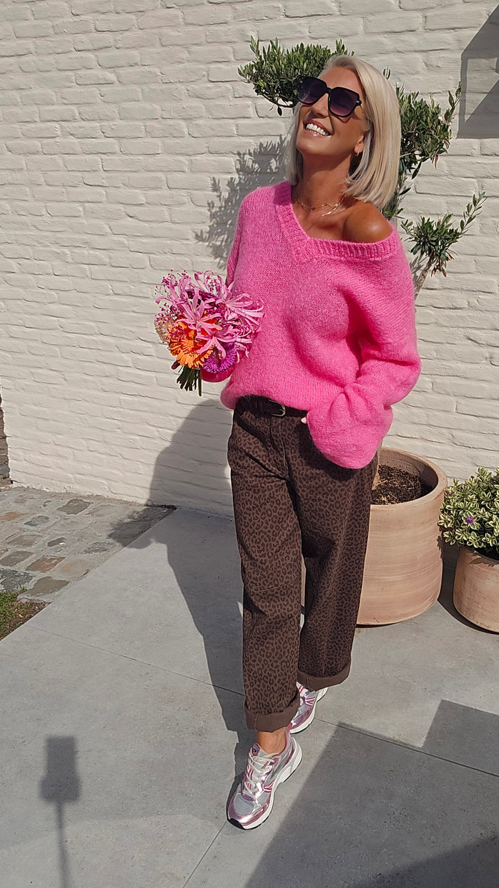 GIGI mohair knit candy pink