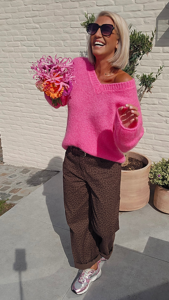 GIGI mohair knit candy pink