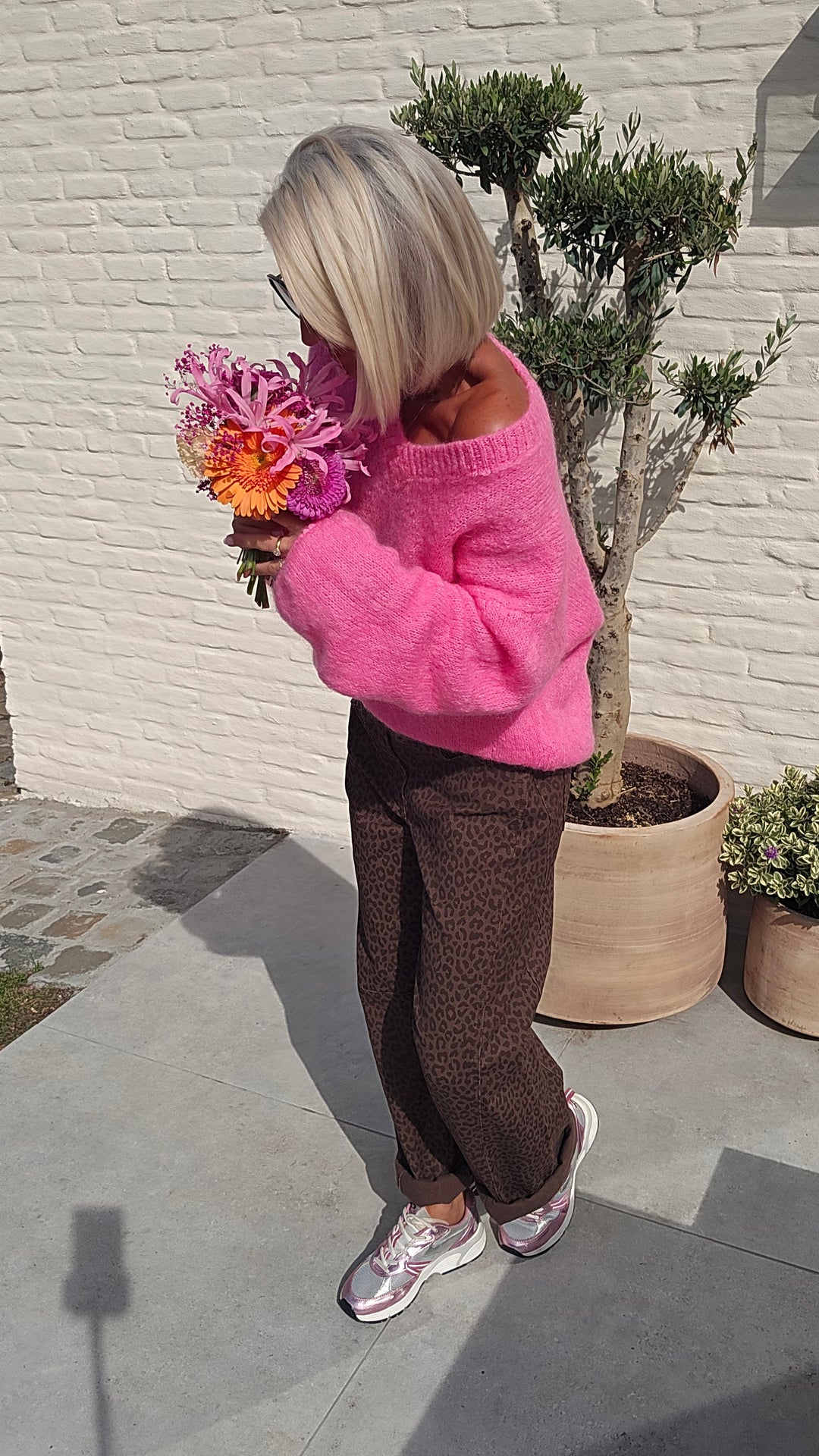 GIGI mohair knit candy pink