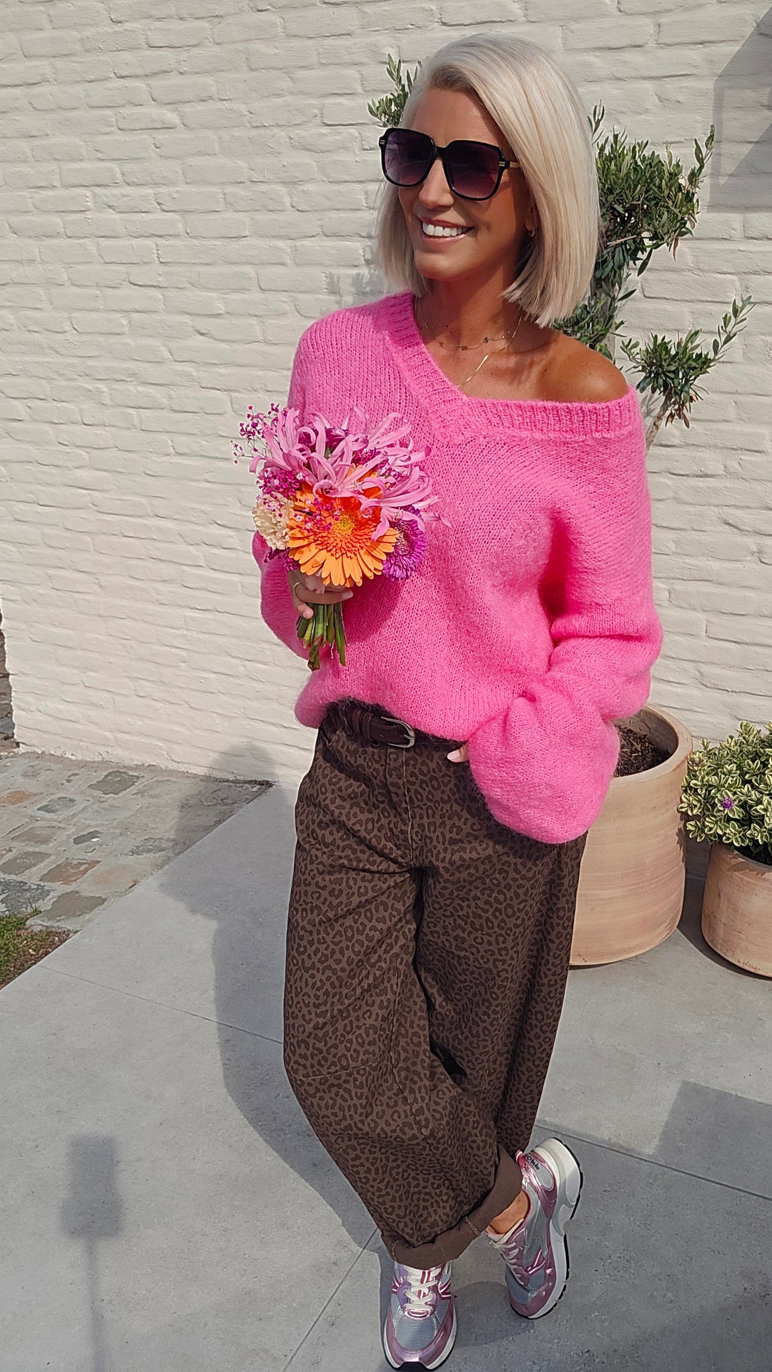 GIGI mohair knit candy pink