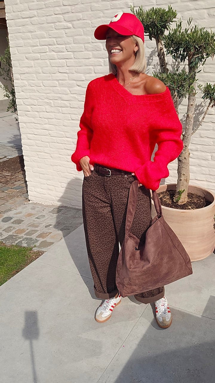 GIGI mohair knit red