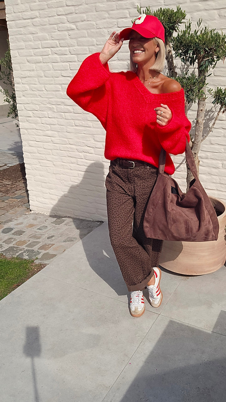 GIGI mohair knit red