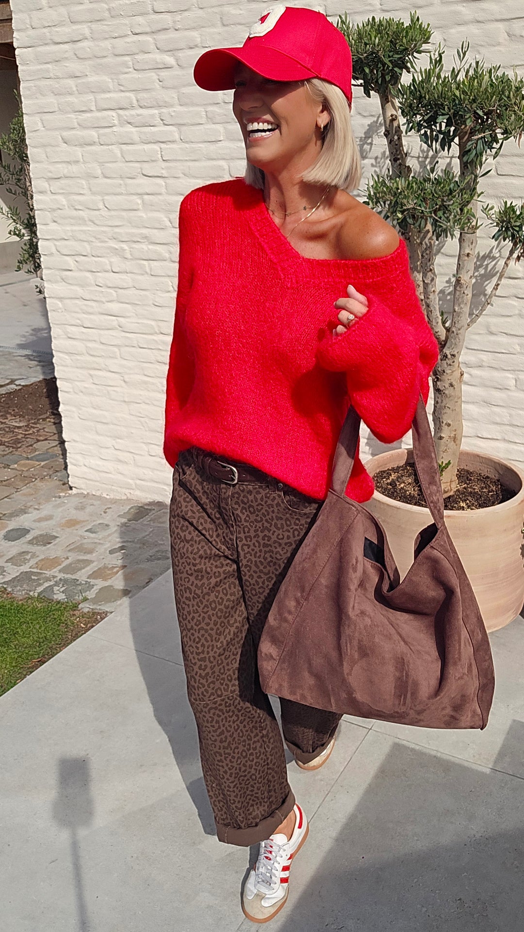 GIGI mohair knit red