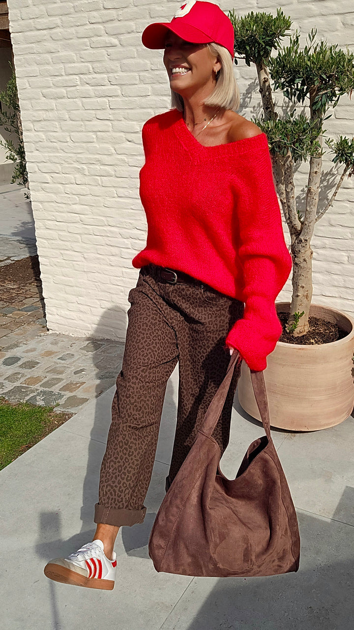 BILLIE balloon jeans brown chocolat