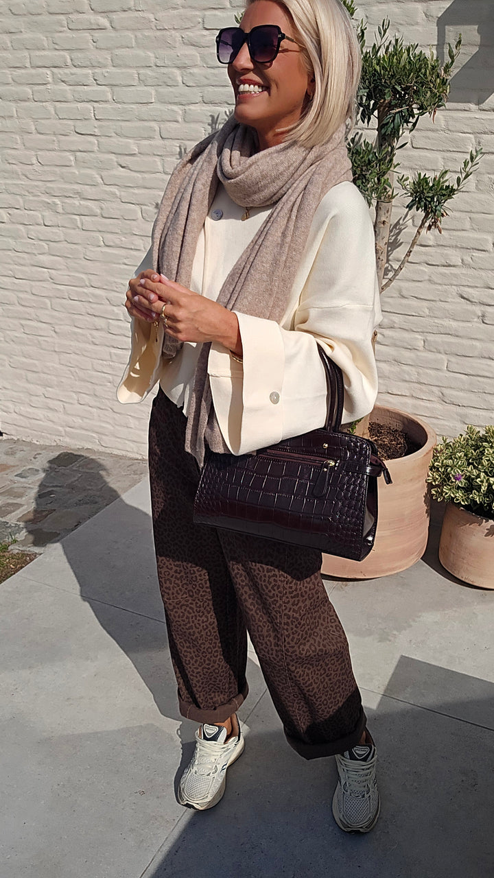 BILLIE balloon jeans brown chocolat