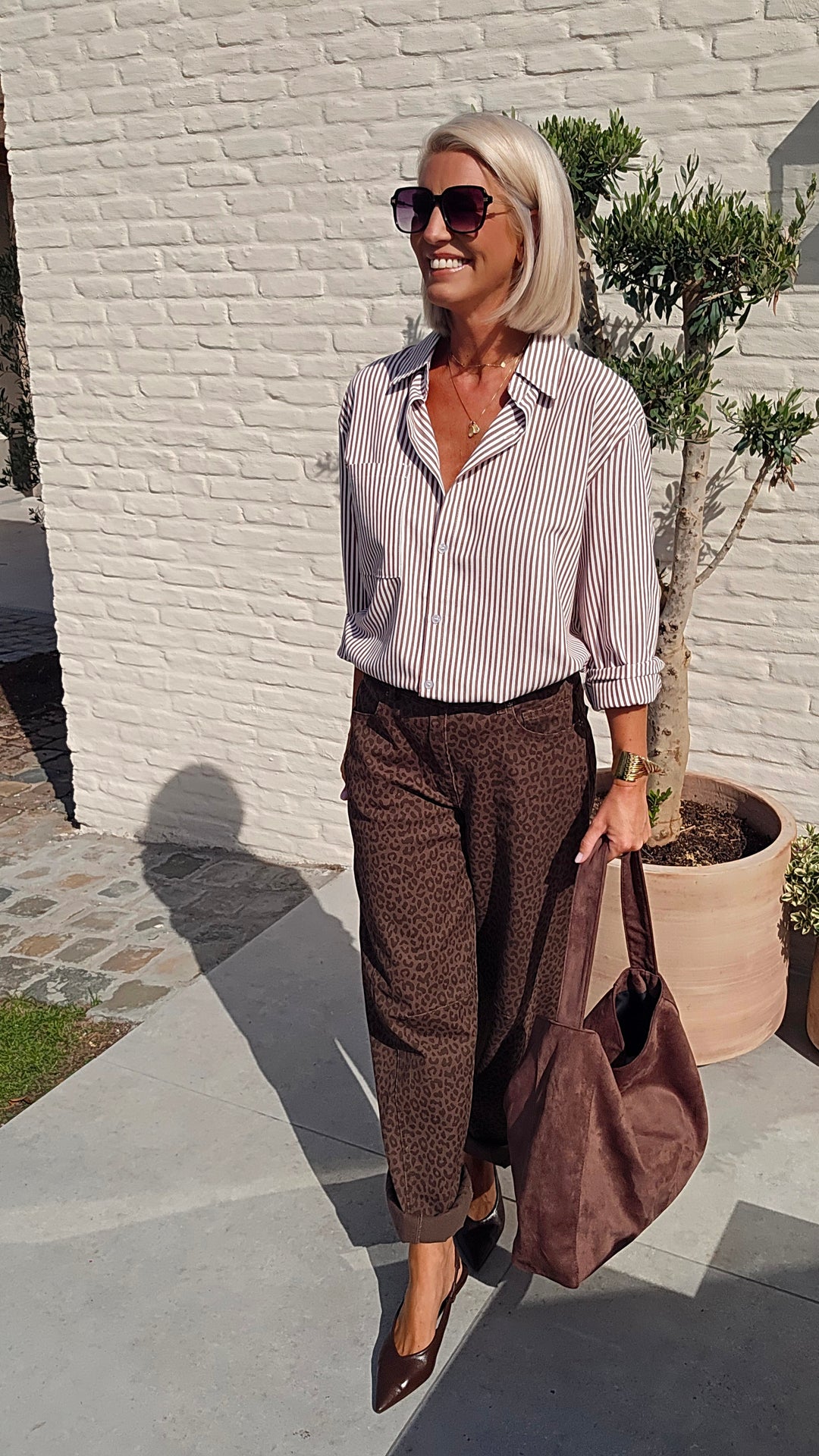 BILLIE balloon jeans brown chocolat