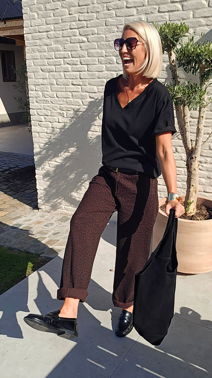 BILLIE balloon jeans chocolat black