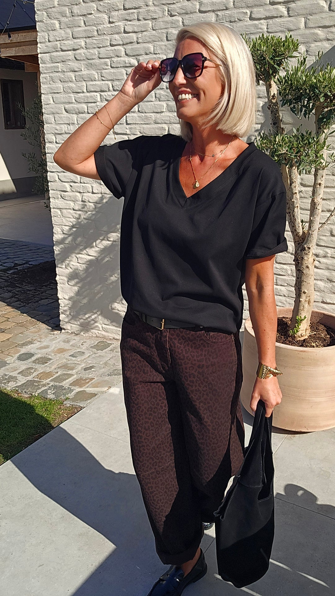 BILLIE balloon jeans chocolat black