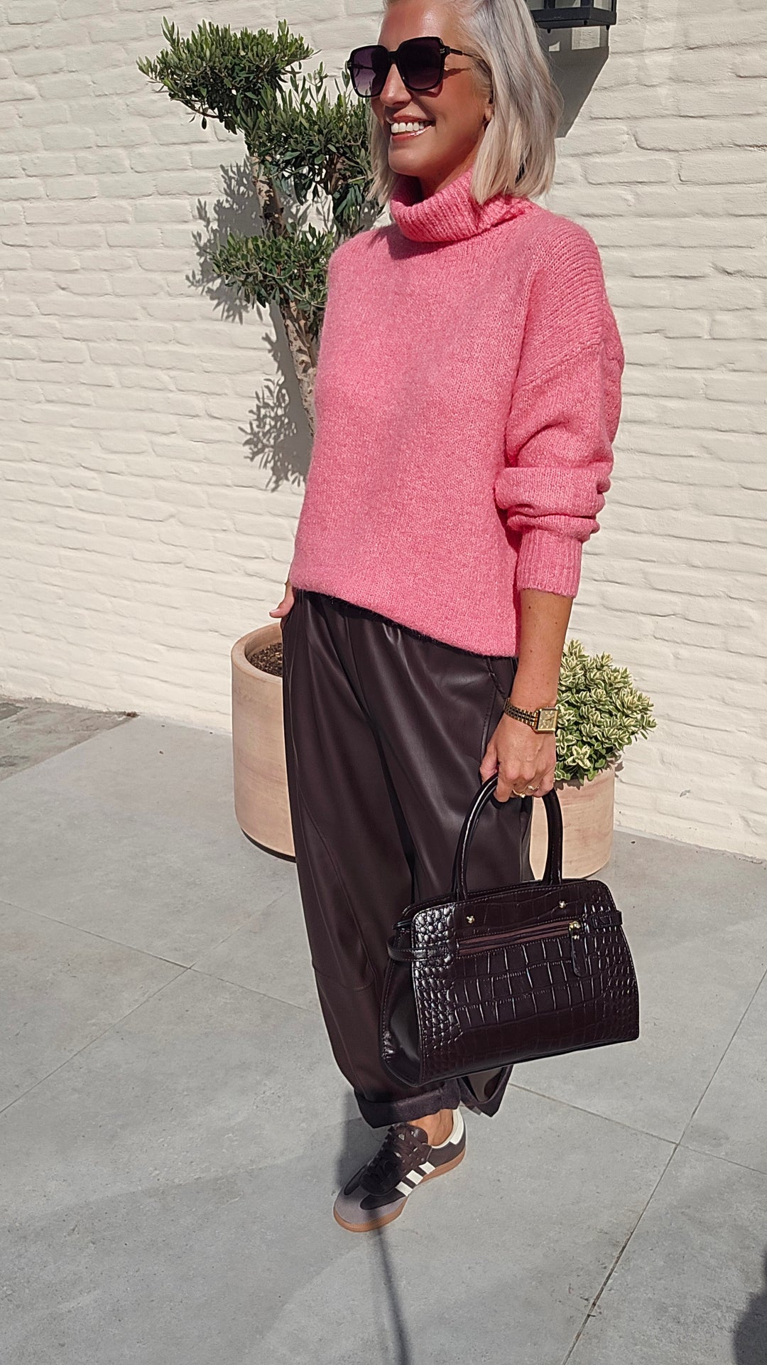 ESMA turtleneck knit pink