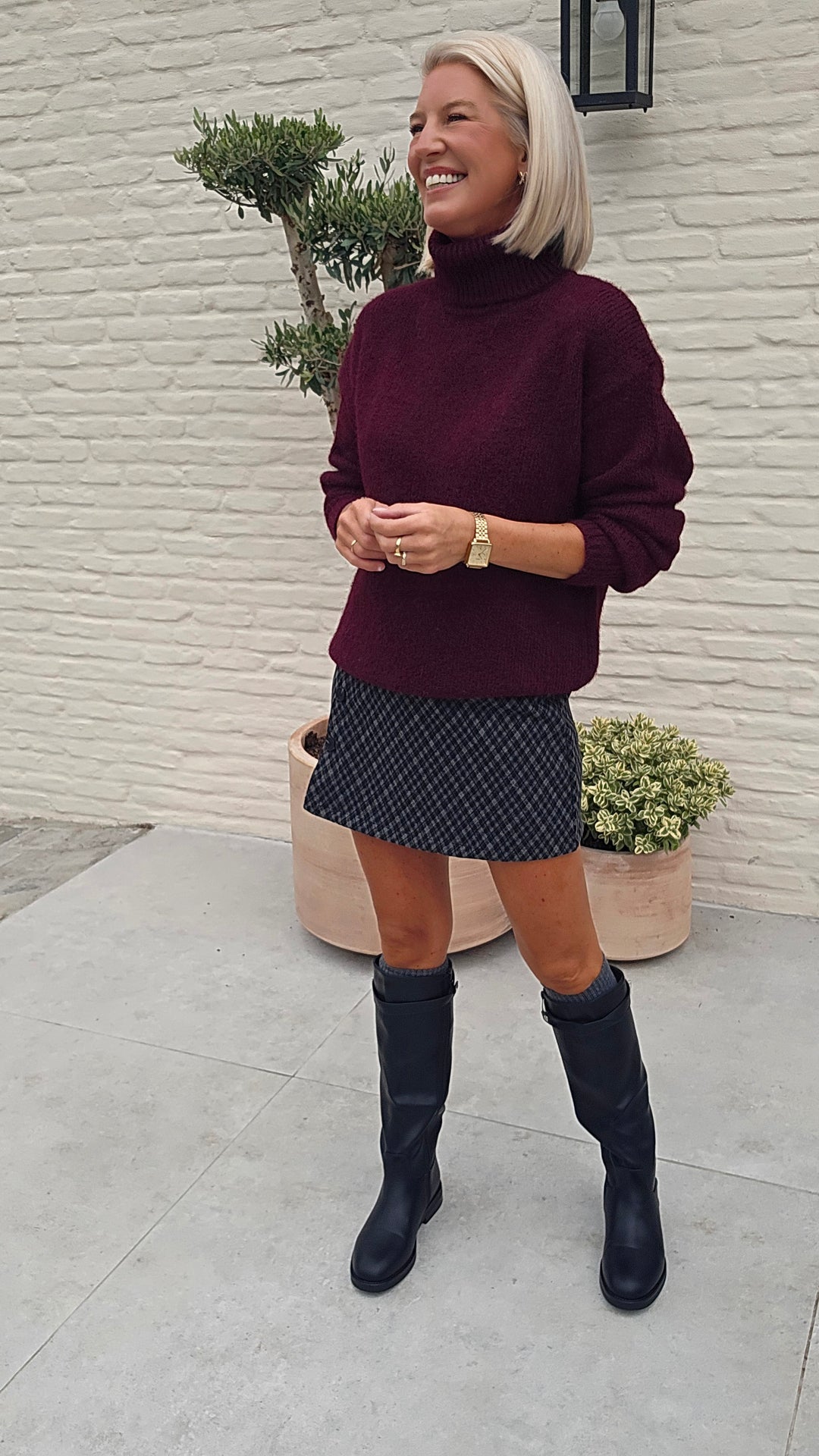ESMA turtleneck knit burgundy