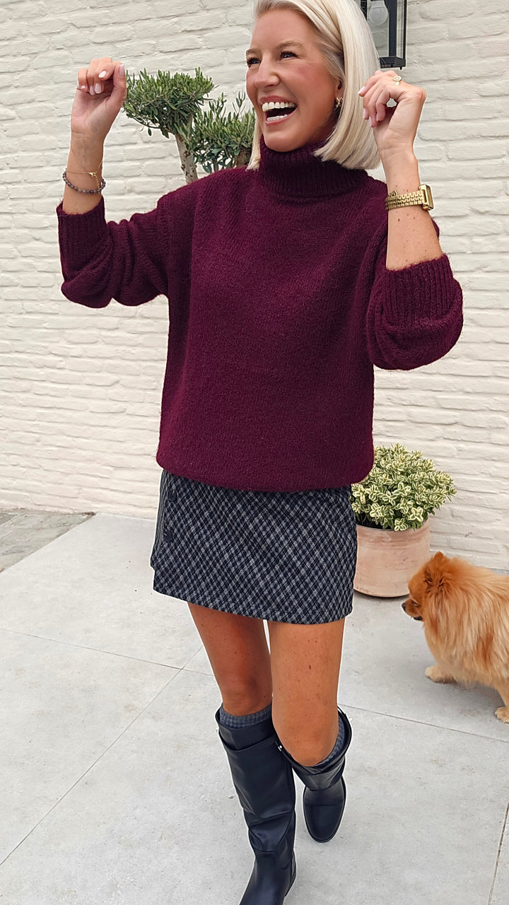 ESMA turtleneck knit burgundy