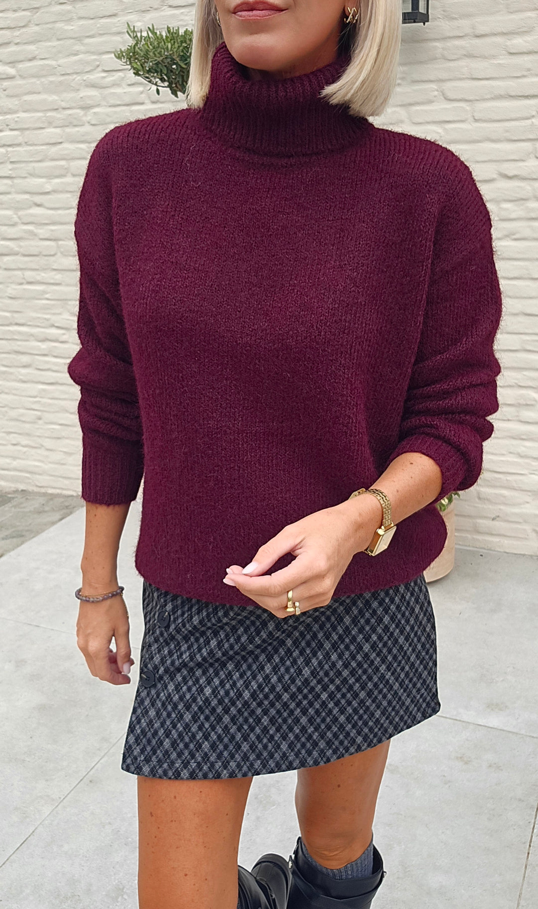 ESMA turtleneck knit burgundy
